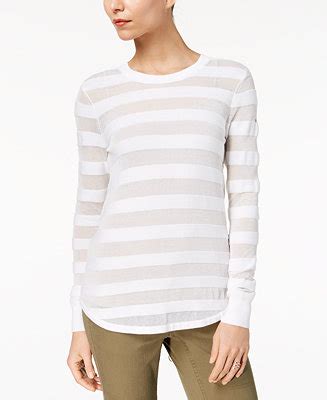 michael kors sheer striped cardigan|Women's Michael Kors Collection Cardigan Sweaters .